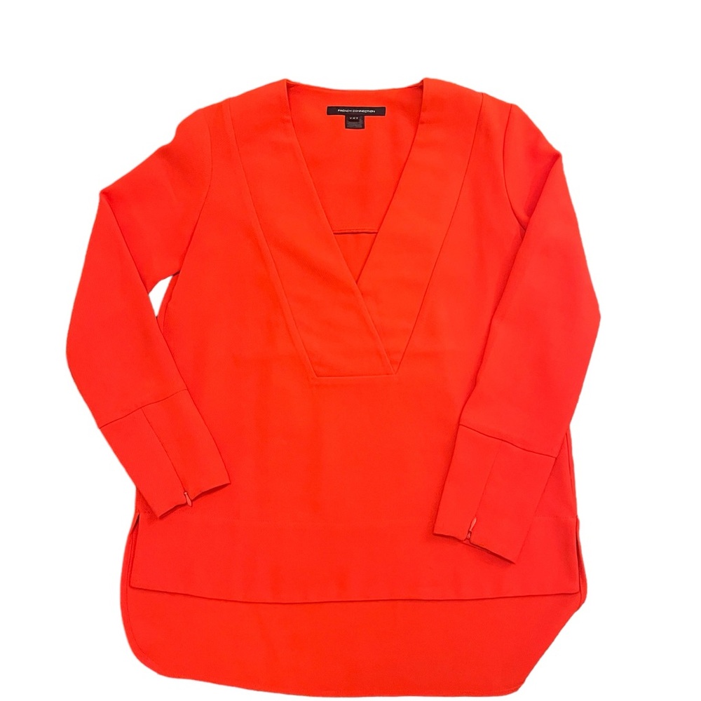 French Connection Arrow Crepe Long Sleeve Tunic, Size 6